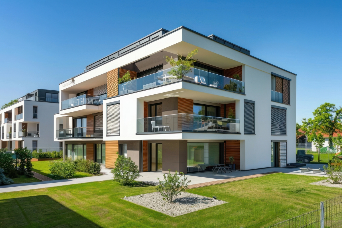 Modern apartment building